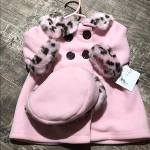 Pink coat with matching hat